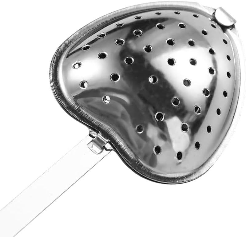 Heart Tea Infuser for Loose Leaf Tea, Stainless Steel Steeper with Long Handle