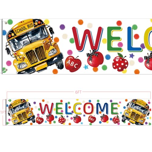 Colorful 6FT Welcome Banner for Back to School Events