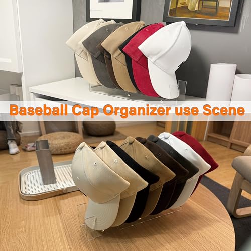 Clear Acrylic Baseball Cap Organizer Rack - 2 Pack
