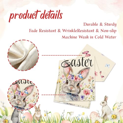 Easter Table Runner 13x72 Inch - Premium Linen Spring Decor