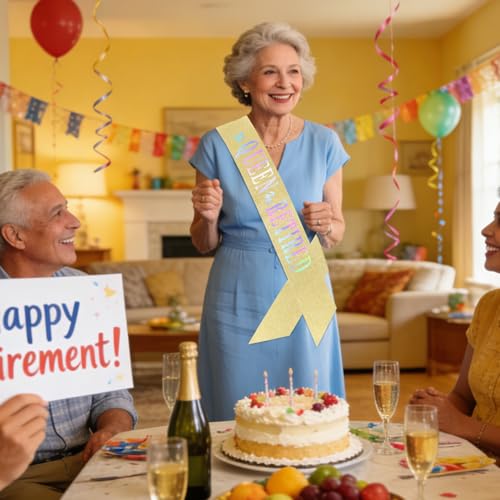 Elegant Retirement Sash for Women - 'The Queen Has Retired' Design