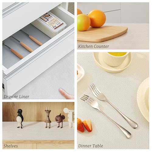 8 Pack Refrigerator Shelf Liners Non-Slip Washable & Reusable Kitchen Protectors