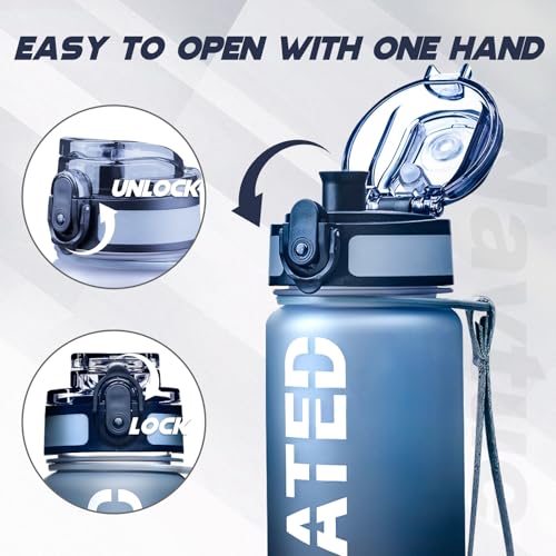 16.9 oz Motivational Tritan Water Bottle - BPA-Free & Leakproof