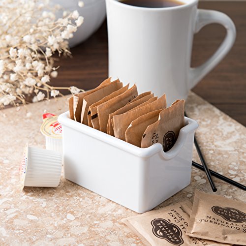 Carlisle Sugar Caddy - White Plastic Organizer for 20 Packets