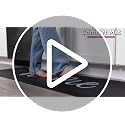 HappyTrends Anti-Fatigue Kitchen Mat - Black 28" x 17.3" x 0.5"