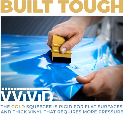 VViViD Gold Vinyl Wrap Squeegee - Durable Tool for Car Wraps