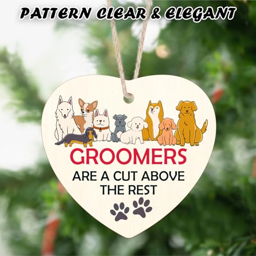 Dog Groomer Wooden Christmas Ornament - Appreciation Gift