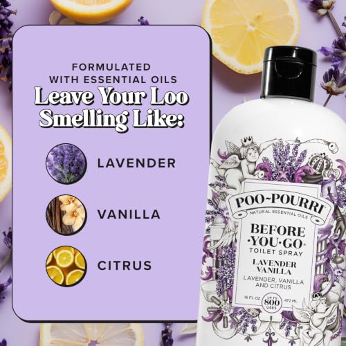 Poo-Pourri Lavender Vanilla Before-You-Go Toilet Spray Refill 16 Fl Oz