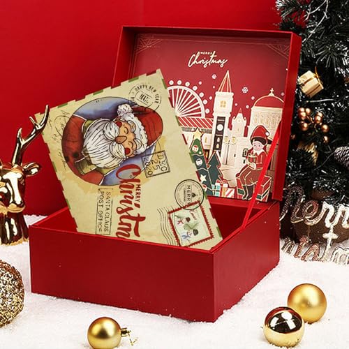 Vintage Santa Claus Christmas Greeting Cards Set - 5 Pack