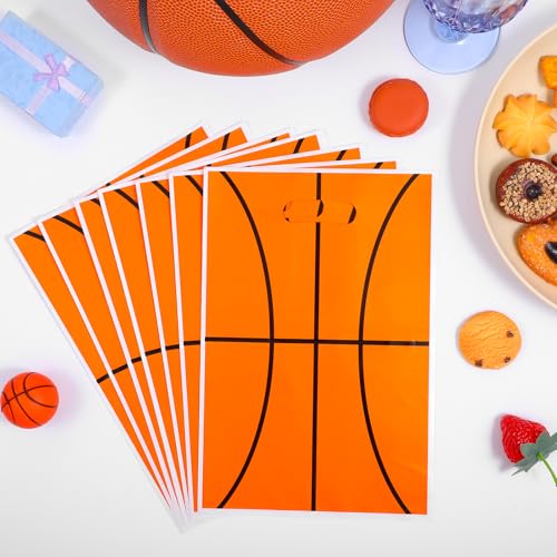 Giantree 50-Pack Basketball Party Favor Bags - Plastic Gift Bags