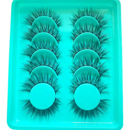 Sunniess Natural False Eyelashes Short 3D Wispy Handmade Strip Lashes