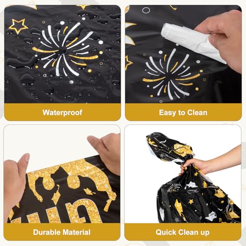 Accevo Class of 2026 Graduation Disposable Plastic Tablecloth 108" x 54" 2 Pack