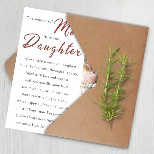 Mom Birthday Card with Envelope & Stickers - 7x5 Inch