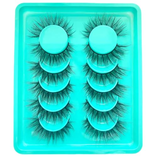 Sunniess Natural False Eyelashes Short 3D Wispy Handmade Strip Lashes