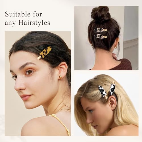 8 Pcs No Bend Creaseless Hair Clips for Makeup and Hairstyling