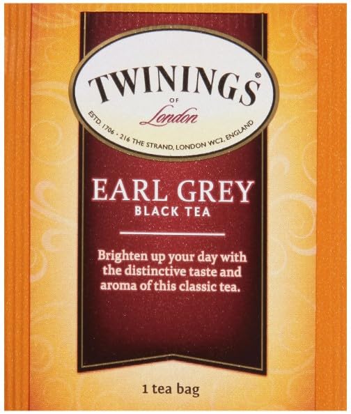 Twinings Earl Grey Black Tea Bags - Caffeinated, 20 Count (6 Pack)