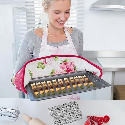 25-Cavity Mini Dog Bone Cookie Cutter - Stainless Steel Biscuit Mold