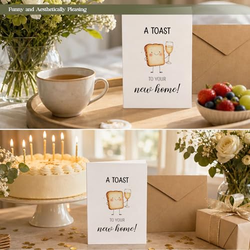 Funny Yellow Housewarming Greeting Card with Envelope & Stickers