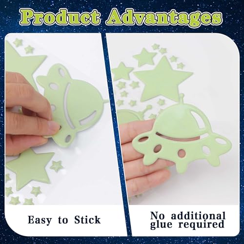 Glow in The Dark Stars Set - 556PCS Galaxy Wall Decals for Kids