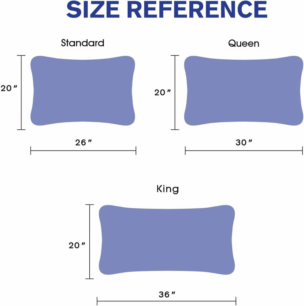 Skiennix Waterproof Pillow Protectors - Hypoallergenic Zippered Cases | Standard Size, 4 Pack