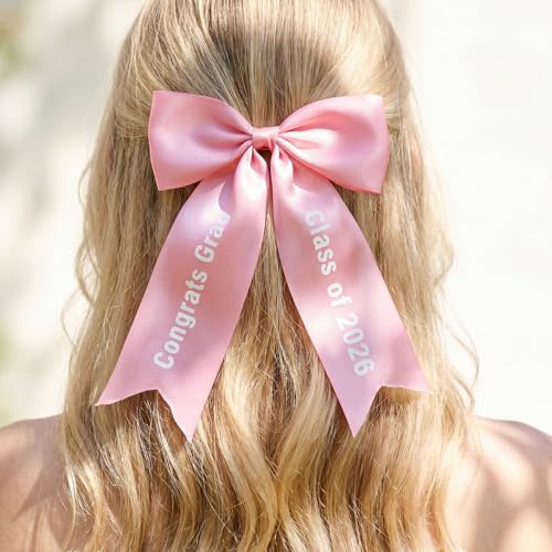 Rivvlive Class of 2026 Graduation Cap Bow Large Decor and Hair Accessory