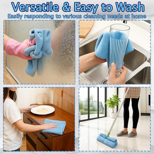 6-Piece Microfiber Dusting Glove and Towel Set for Household Cleaning