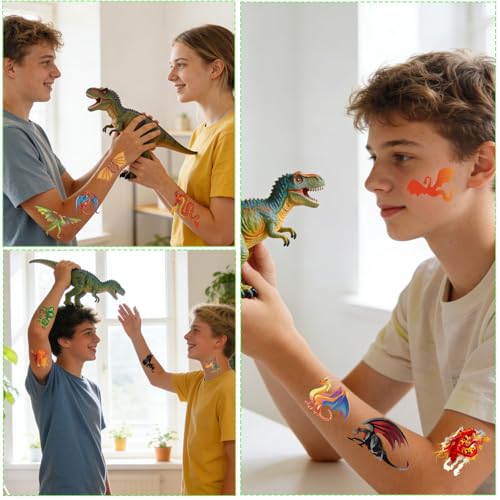 Wxiben Dragon Temporary Tattoos Stickers Waterproof Party Favors