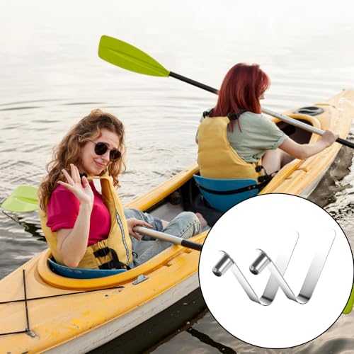 10PCS Stainless Steel Push Pin Clip, Kayak Tent Pole/Paddle Spring Snap/Tent Pole Clips, Tent Pole Push Button Spring Clips for Camping Kayak Paddle Tent Pole, Tube Locking Pin Clips, 8 mm