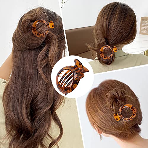 AEGYPIUS Flat Hair Claw Clip - Dark Brown Travel-Friendly Hair Accessory