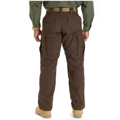 5.11 Tactical Men's Lightweight TDU Ripstop Work Pants, Adjustable, Teflon Finish, Brown, Medium/Short, Style 74003