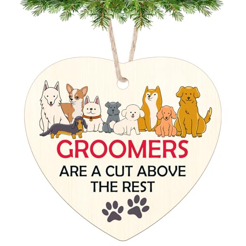 Dog Groomer Wooden Christmas Ornament - Appreciation Gift