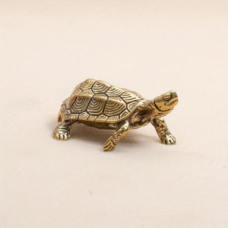 Skiennix Brass Vintage Turtle Figurine - Unique Home Ornament | Perfect Gift Idea, 1PC