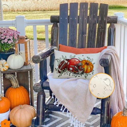 Waterproof Pumpkin Fall Pillow Covers 12x20 for Indoor & Outdoor