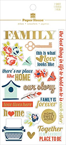 Happy Family Clear Stickers - 3 Pack, 4x7 Inch Foil Design
