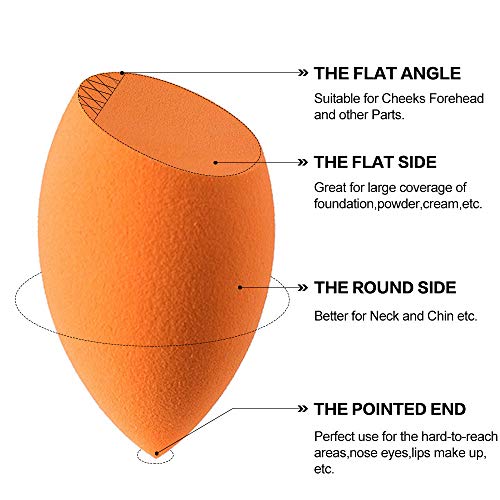KNEEDARKYEAR Makeup Sponge Blender Set for Foundation and Concealer - Wet and Dry