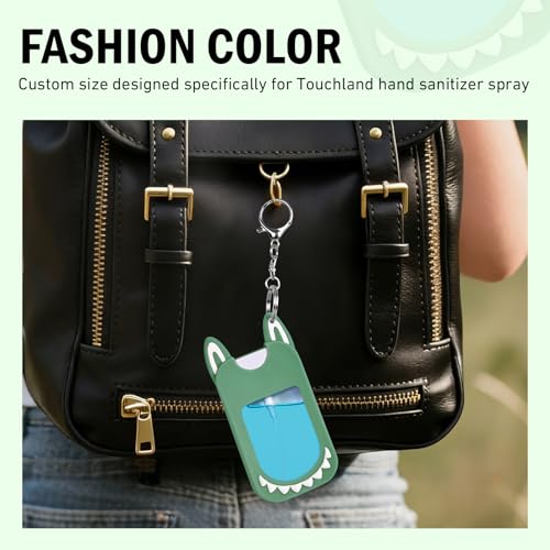 Vaxnak Silicone Case for Touchland 30ml Hand Sanitizer Spray - Green