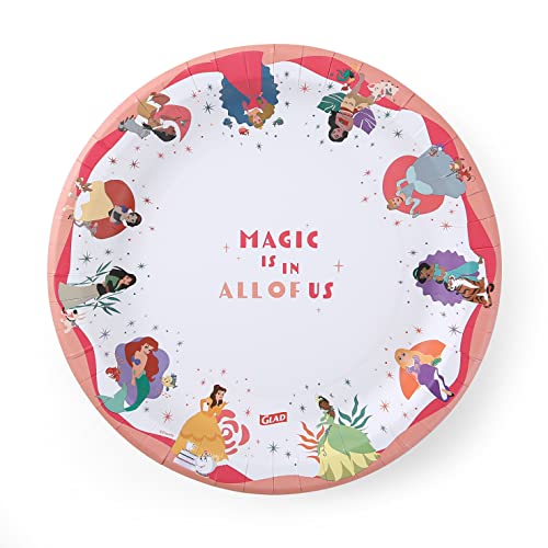 Glad for Kids Disney Princess Disposable Paper Plates, 10 Inch, 200 Count
