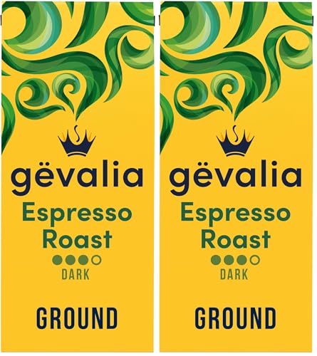 Gevalia Espresso Roast Dark Ground Coffee, 100% Arabica, 12 oz (Pack of 2)
