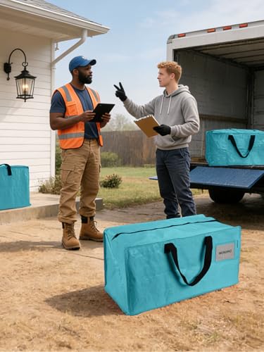 WORKPRO Extra Large Heavy Duty Moving Bags - 2 Pack with Backpack Straps