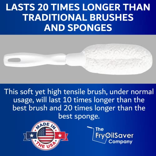 FryOilSaver B61C Wine Glass & Flute Cleaning Brush - 1 Pack, Non-Scratch