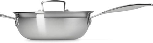 Le Creuset Stainless Steel Chef's Pan - Classic 3-Ply Design, 3.5qt Capacity