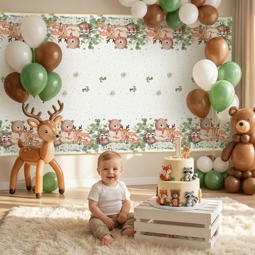 3 Pack Eucalyptus Leaves Baby Shower Tablecloths - 54x108 In