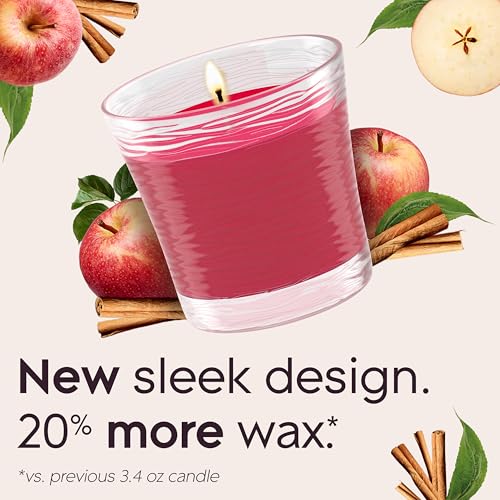 Glade Apple Cinnamon Scented Candle Jar - 4.08 Oz, 3 Count