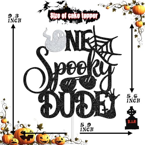 One Spooky Dude Cake Topper - Halloween 1st Birthday Party Decoration