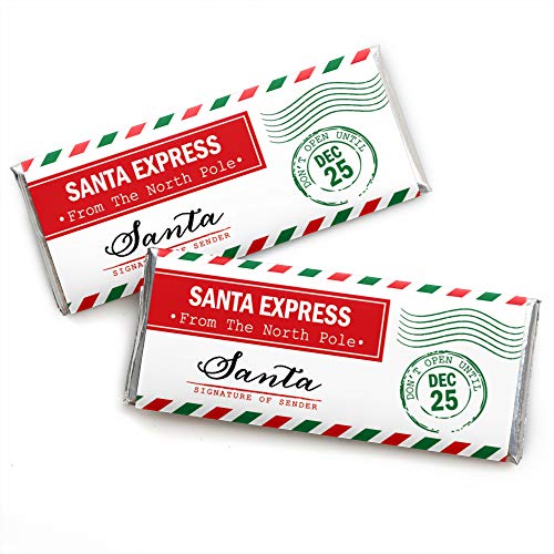 Santa's Special Delivery Candy Bar Wrappers Set of 24 - Christmas Party Favors