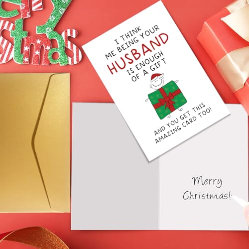 Funny Christmas Card for Wife - Hilarious Xmas Greeting