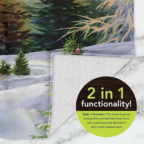 Faithful Winter Christmas Hand Towel 26x18 - Come All Ye Faithful Design