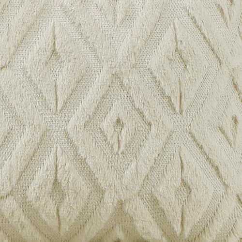 VAKADO Boho Velvet Throw Pillow Covers 18x18 - Set of 2 Beige