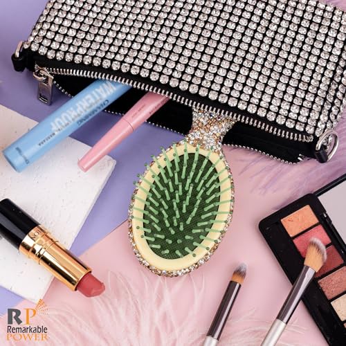 RP Remarkable Power Champagne Mini Hair Brush Portable Comb