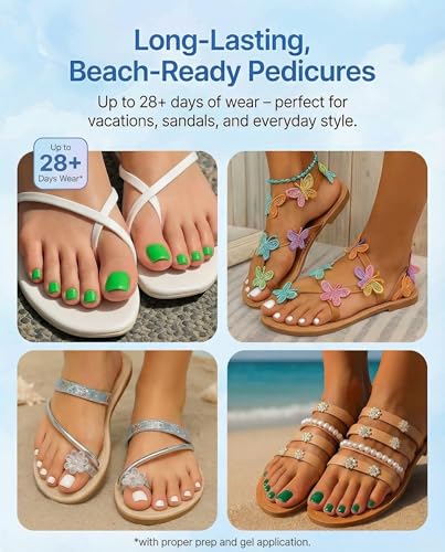 AMilHiTon Square Press On Toenails with Guide Lines - 180PCS